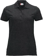 Clique Classic Marion S/S Dámske polo tričko z hrubej bavlny 67.8246 antracitová melírovaná