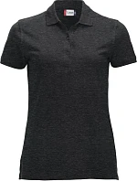 Clique Classic Marion S/S Dámske polo tričko z hrubej bavlny 67.8246 antracitová melírovaná