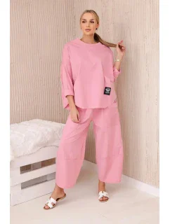 Súprava nových teplákov Punto v púdrovo ružovej farbe