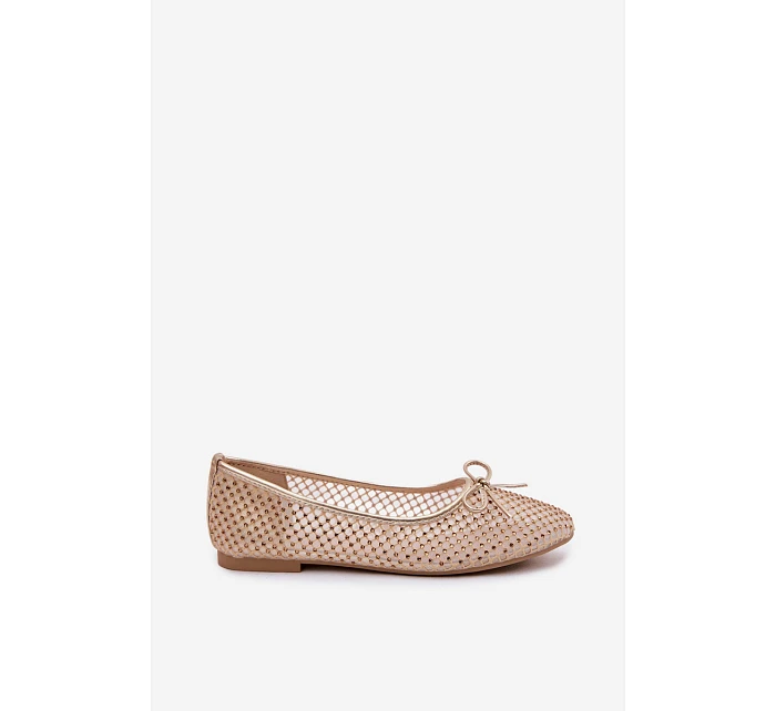 baleríny s ozdobou  Zlaté model 22099980 - VINCEZA