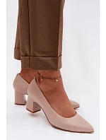 Lodičky na podpatku Sergio Leone PB413 Krémová Růžová