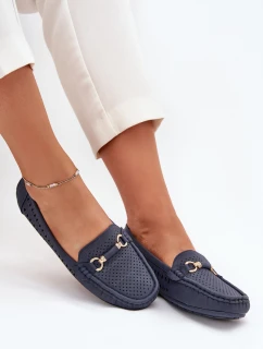 Dámske perforované mokasíny so zdobením Kaydance - granátové