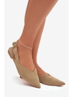 Dámske baleríny s prackou Tanelia - zelené