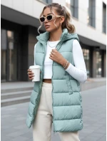 Dámská prošívaná vesta s kapucí mint Dstreet model 21979730 - FashionStreet Dámská prošívaná vesta s kapucí mint Dstreet model 21979730 - FashionStreet