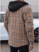 Pánská zateplená bunda s kapucí béžová Dstreet model 21982329 - FashionStreet