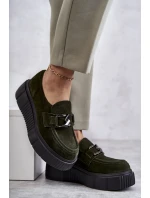 Modne Zamszowe Półbuty Na Platformie Khaki Lemar Marsol Modne Zamszowe Półbuty Na Platformie Khaki Lemar Marsol