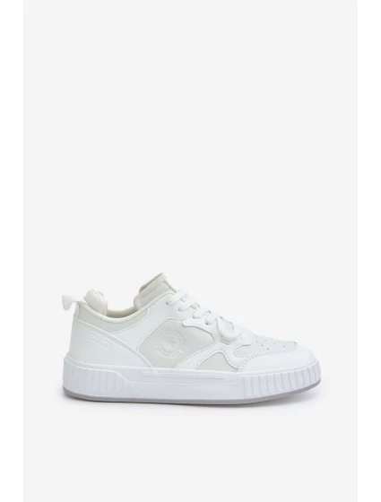 Sneakersy Męskie Z Eko Skóry Big Star OO174003 Białe Sneakersy Męskie Z Eko Skóry Big Star OO174003 Białe