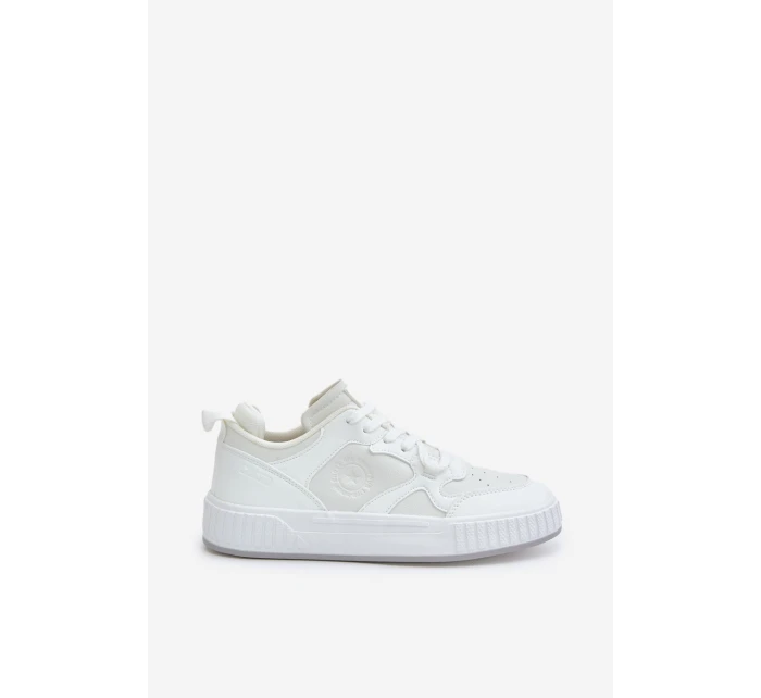 Sneakersy Męskie Z Eko Skóry Big Star OO174003 Białe Sneakersy Męskie Z Eko Skóry Big Star OO174003 Białe