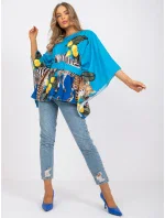 Bluzka DHJ BZ model 21185763 niebieski - FPrice Bluzka DHJ BZ model 21185763 niebieski - FPrice