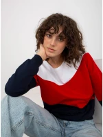 Mikina RV BL model 17965572 bílá a tmavě modrá - FPrice Mikina RV BL model 17965572 bílá a tmavě modrá - FPrice