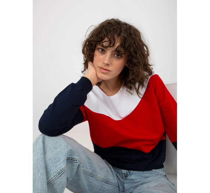 Mikina RV BL model 17965572 bílá a tmavě modrá - FPrice Mikina RV BL model 17965572 bílá a tmavě modrá - FPrice