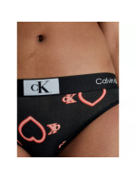 Dámske nohavičky 000QF7480E H1R Black so srdiečkami - Calvin Klein