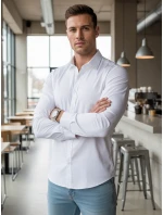 Pánská hladká bílá košile FIT Dstreet model 21972066 - FashionStreet