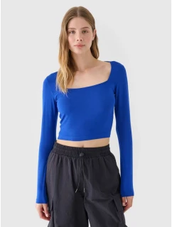 Dámské hladké tričko s dlouhým rukávem model 21431873 - 4F