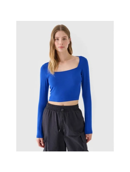 Dámske hladké tričko s dlhým rukávom 4F 4FRSS24TLONF499-36S Dámske hladké tričko s dlhým rukávom 4F 4FRSS24TLONF499-36S