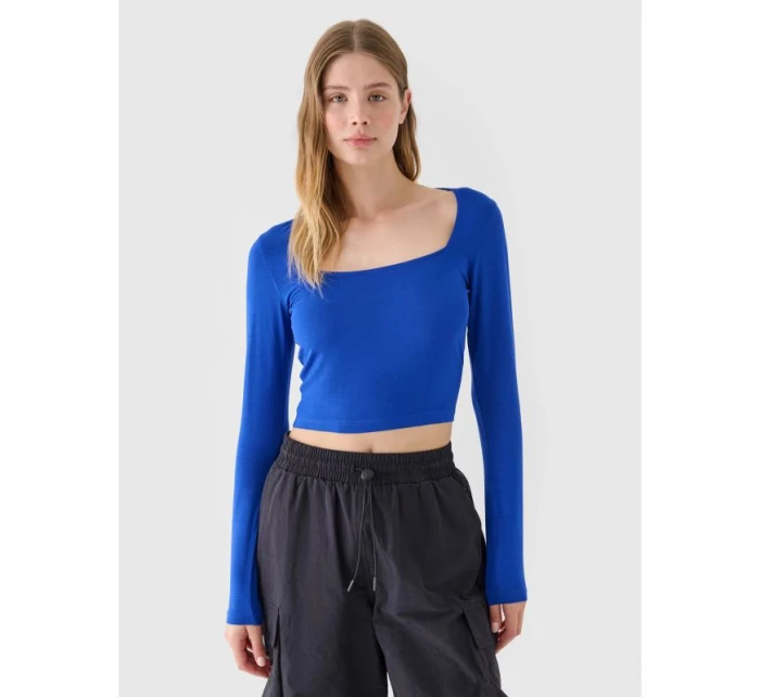 Dámske hladké tričko s dlhým rukávom 4F 4FRSS24TLONF499-36S Dámske hladké tričko s dlhým rukávom 4F 4FRSS24TLONF499-36S