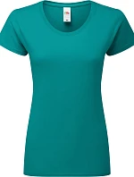 Fruit of the Loom Lady-Fit Iconic 195 T Dámske tričko z hrubej bavlny 16.1424 ocean teal
