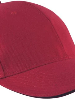 K-up KP 011 6-panelová sendvičová čiapka „Orlando“ 20.0011 červená/čierna