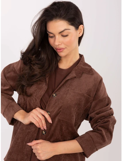 Košeľa D50061J11078A3 tmavohnedá Košeľa D50061J11078A3 tmavohnedá