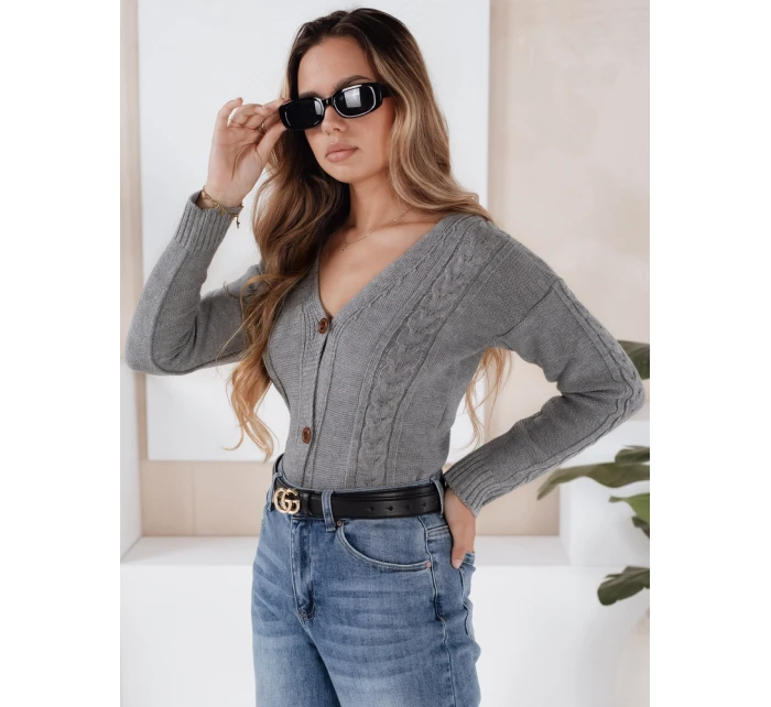 Dámsky sveter MELANIA light grey FashionStreet MY1654