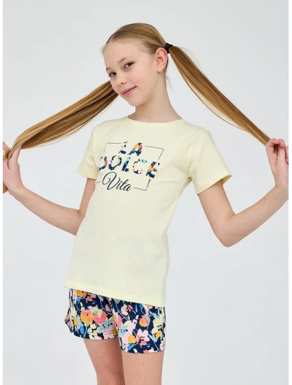 Pyžamo Young Girl model 21924783 Dolce Vita kr/r 134164 - Cornette