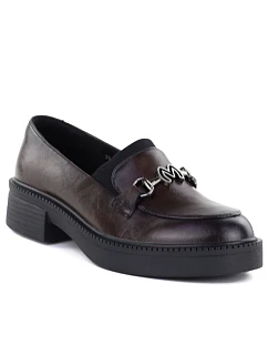 Dámske kožené mokasíny na hrubej podrážke bordovej farby Vinceza 39985