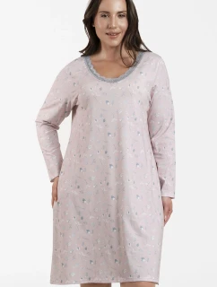 Talianska móda Simona long farba:béžová melange/print