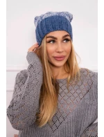 Čepice Paris fleece model 18750757 denim - K-Fashion Čepice Paris fleece model 18750757 denim - K-Fashion