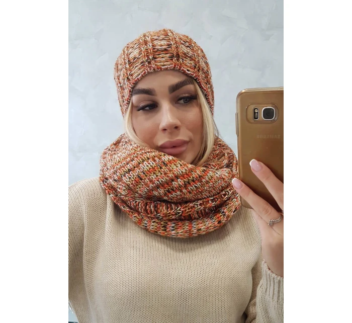 Dámsky fleecový set 4 Seasons K263 camel+red