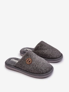 Męskie Klasyczne Kapcie Szare Makis