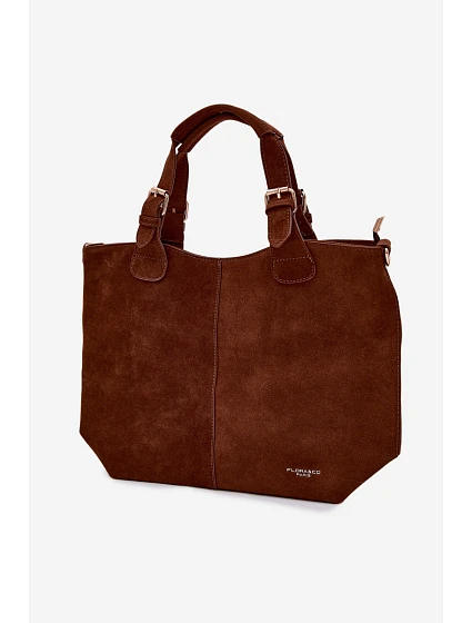 Kožená kabelka z imitace semiše Camel model 22111652 - Flora&Co