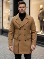 Pánský velbloudí zimní kabát Dstreet model 21961998 - FashionStreet Pánský velbloudí zimní kabát Dstreet model 21961998 - FashionStreet