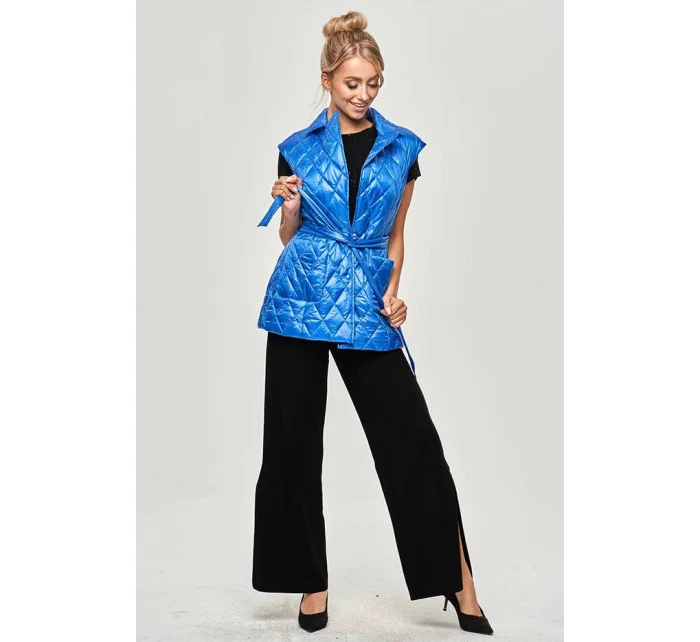 Dámská vesta v chrpové barvě s límcem model 15815157 - Ann Gissy