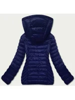 Tmavě modrá prošívaná dámská bunda pro přechodné období model 17663239 - J.STYLE