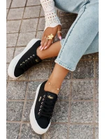 Trampki Damskie Z Koronką Lee Cooper LCW-25-31-3439L Czarne