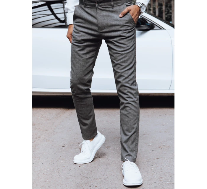Pánské tmavě šedé chinos kalhoty Dstreet model 21977243 - FashionStreet