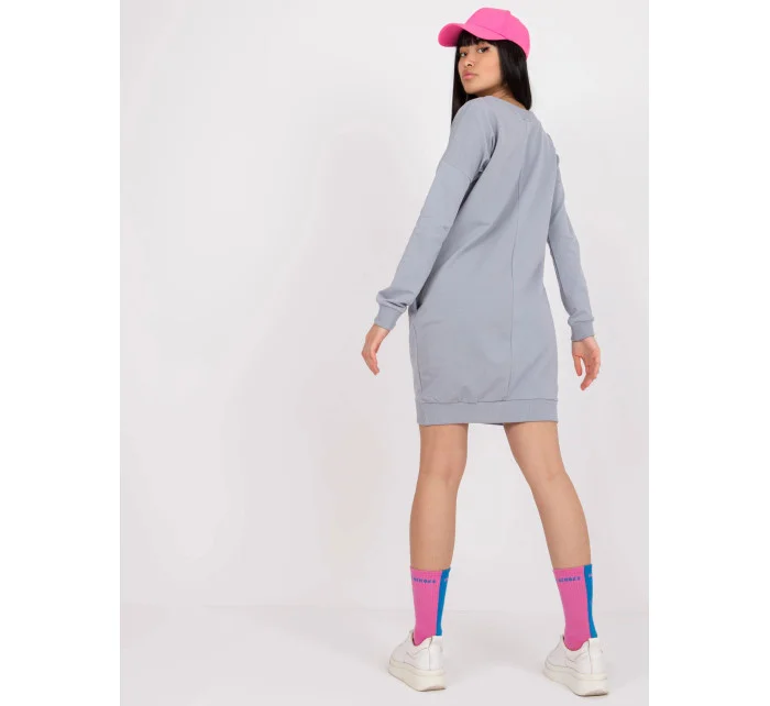 Dámske sivé teplákové mini šaty (A-006.73) Dámske sivé teplákové mini šaty (A-006.73)