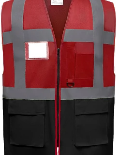 HVW 801 HiVis multifunkční vesta model 22502471 red/black - Yoko