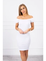 Pruhované šaty s volánky bílé Pruhované šaty s volánky bílé