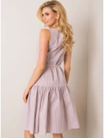 Šaty LK SK model 17404197 bílá béžová - FPrice Šaty LK SK model 17404197 bílá béžová - FPrice