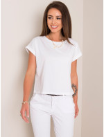 Základné biele bavlnené tričko