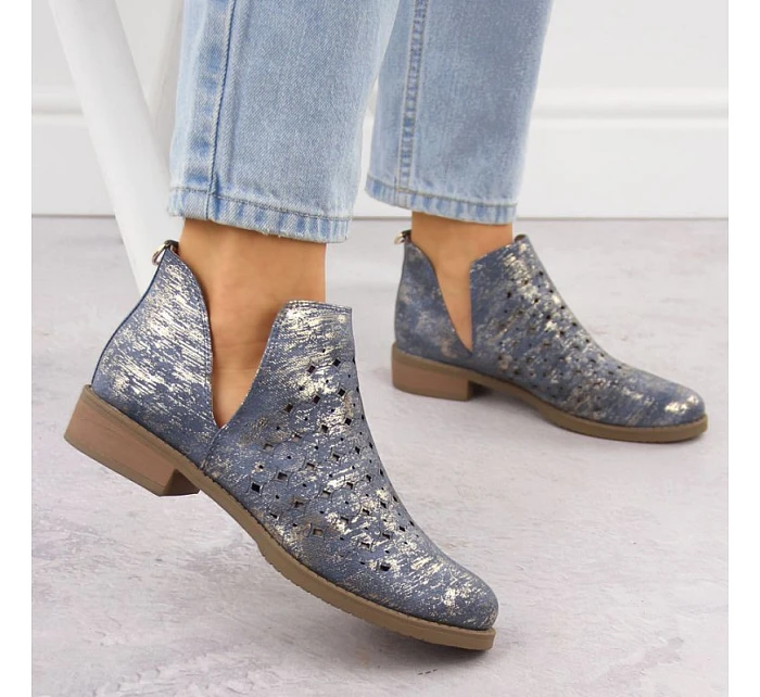 Dámska obuv W SA62-102 SAN12D blue - M.Daszynski Dámska obuv W SA62-102 SAN12D blue - M.Daszynski