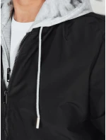 Pánska bunda bomber s kapucňou čierna FashionStreet TX5021