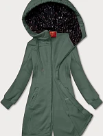 Dámska dlhá mikina s kapucňou LHD šedo-zelená (AMG-693A)