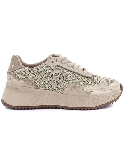 Dámské pletené kožené tenisky zlaté Gino  GOLD model 22068730 - Gino Fabiani