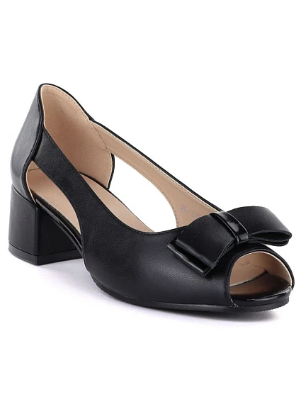 lodičky s otevřenou špičkou a mašlí černé Potocki model 22099435