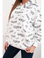 Mikina s nápisy bílá Mikina s nápisy bílá