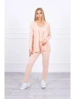 Súprava svetrov 3-dielna púdrovo ružová