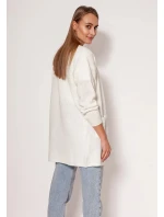 Sveter na gombíky PA013 krémový - MKM Sveter na gombíky PA013 krémový - MKM