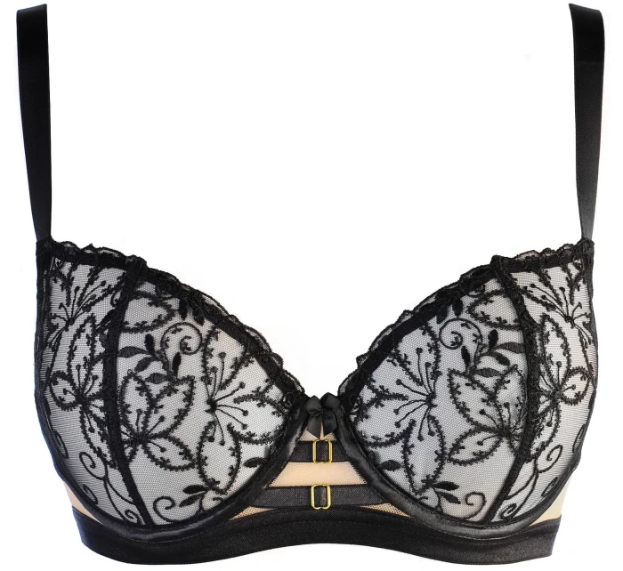 Dámská podprsenka model 21494803 Černá s béžovou - Axami